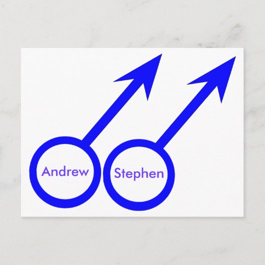 ゲイ愛好家のカスタマイズ可能はがき ポストカード (正面)