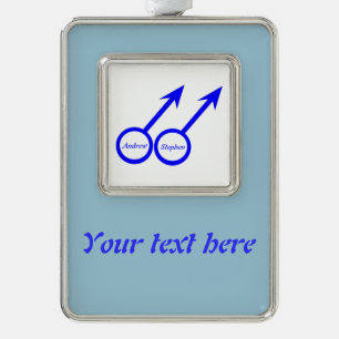 ゲイ愛好家のカスタマイズ可能オーナメント シルバープレートフレームオーナメント