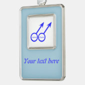 ゲイ愛好家のカスタマイズ可能オーナメント シルバープレートフレームオーナメント (左)