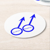 ゲイ愛好家カスタマイズ可能な紙コースター ラウンドペーパーコースター (アングル)