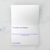 ゲイ愛好家カスタムのグリーティングカード カード (内部)