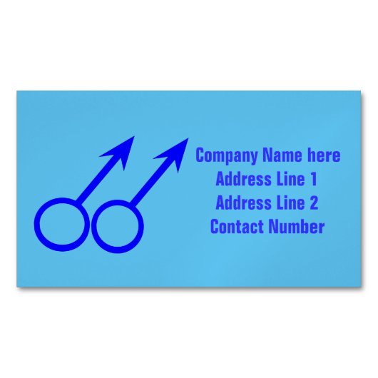 ゲイ愛好家パーソナライズされた名刺マグネット マグネット名刺 (正面)