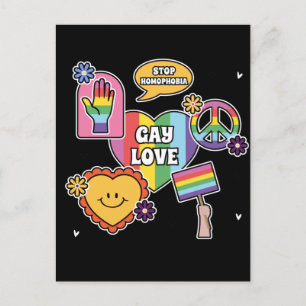 ゲイ愛。プライド日。LGBT+プライド。 ポストカード