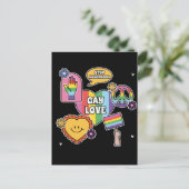 ゲイ愛。プライド日。LGBT+プライド。 ポストカード (スタンド正面)