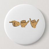 ゲイ手話 缶バッジ (正面)