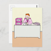 ゲイ新しい仕事おめでとう漫画 ポストカード (正面/裏面)