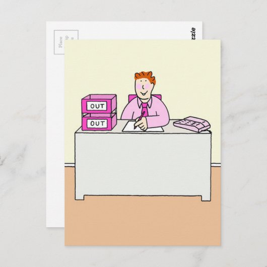 ゲイ新しい仕事おめでとう漫画 ポストカード (正面/裏面)