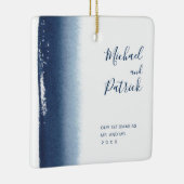 ゲイ新初めてのクリスマス結婚した セラミックオーナメント (右)