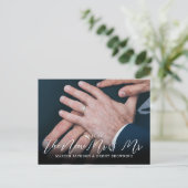 ゲイ新婚Mr.とMr.写真ありがとう ポストカード (スタンド正面)