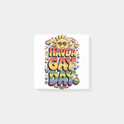 ゲイ日LGBTプライド月 ポストイット (正面)