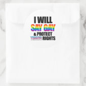 ゲイ権とトランス保護権を言う ラウンドシール (バッグ)