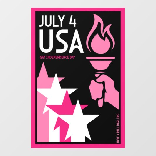 ゲイ独立記念日 ウィンドウサイン (シート)