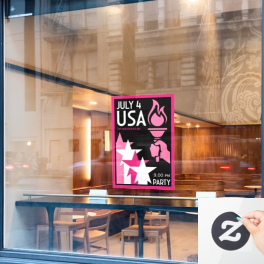 ゲイ独立記念日 ウィンドウサイン (カフェ窓)