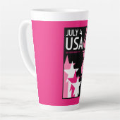 ゲイ独立記念日 カフェラテマグ (左アングル)