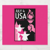 ゲイ独立記念日 スパークリングワインラベル (シングルラベル)