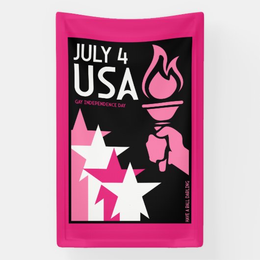 ゲイ独立記念日 横断幕 (縦)