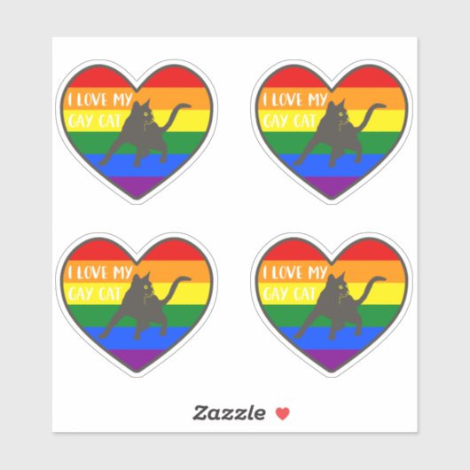 ゲイ猫 シール (シート)