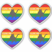 ゲイ猫 シール (正面)