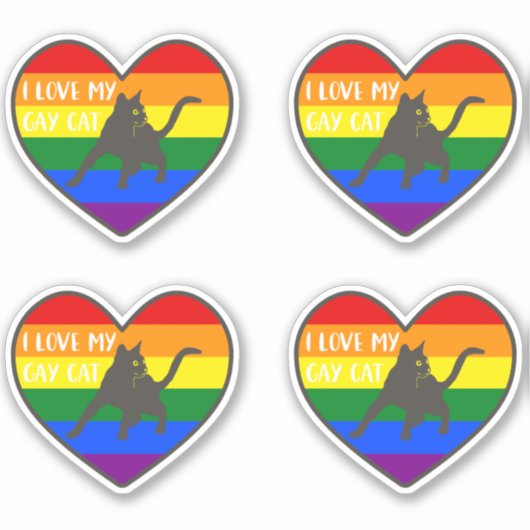 ゲイ猫 シール (正面)