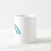 ゲイ男性の虹の青色 コーヒーマグカップ (中央)