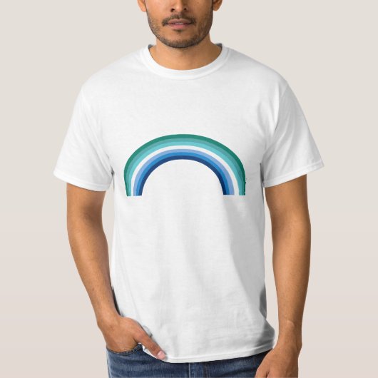 ゲイ男性の虹の青色 Tシャツ (正面)