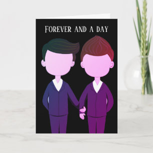 ゲイ男性カップルのロマンティックな結婚記念日 カード