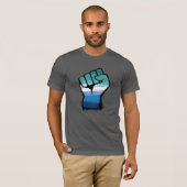 ゲイ男性プライドの拳 Tシャツ (正面フル)