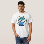 ゲイ男性プライドの拳Tシャツ Tシャツ (正面フル)