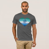 ゲイ男性プライドハートTシャツ Tシャツ (正面フル)