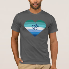 ゲイ男性プライドハートTシャツ Tシャツ
