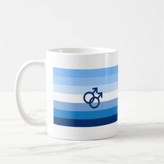 ゲイ男性プライド旗 コーヒーマグカップ (左)