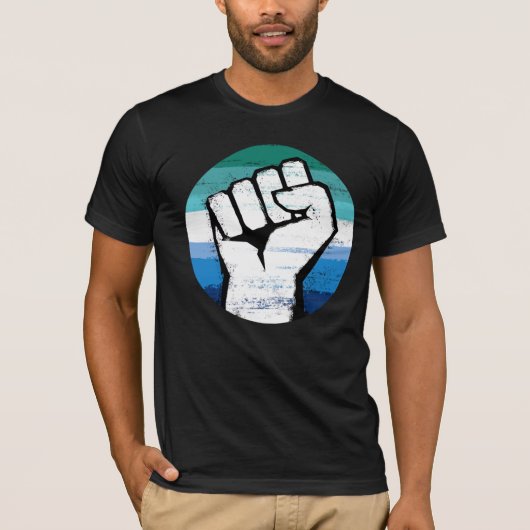 ゲイ男性プライド フィストTシャツ Tシャツ (正面)