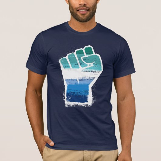 ゲイ男性プライド フィストTシャツ Tシャツ (正面)