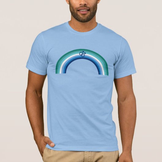 ゲイ男性プライド レインボーTシャツ Tシャツ (正面)