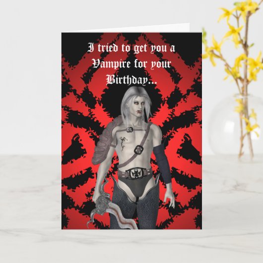 ゲイ男性吸血鬼 カード (黄色い花)