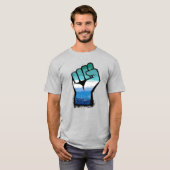 ゲイ男性抗議フィスト Tシャツ (正面フル)
