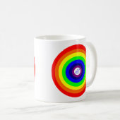 ゲイ男性 向け虹ラウンド コーヒーマグ コーヒーマグカップ (正面右)