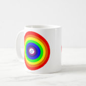 ゲイ男性 向け虹ラウンド コーヒーマグ コーヒーマグカップ (正面左)