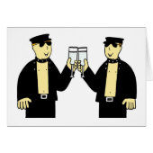 ゲイ男結婚性のカップルおめでとう、漫画。 (正面横)