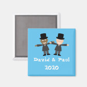 ゲイ異人種間結婚の マグネット (正面/裏面)