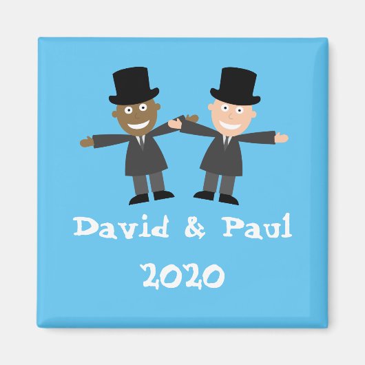 ゲイ異人種間結婚の マグネット (正面)