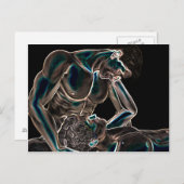 ゲイ白熱［赤熱］光を放つラブ ポストカード (正面/裏面)