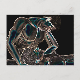 ゲイ白熱［赤熱］光を放つラブ ポストカード