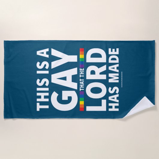 ゲイ神 ビーチタオル (正面)