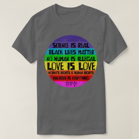 ゲイ科学実在は愛は愛で優しさは Tシャツ (デザイン正面)