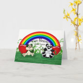 ゲイ空白のレズビアンの愛のカードとパンドラとレインボ カード (黄色い花)