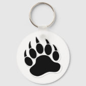 ゲイ素晴らしベアークローブB&W 3Dエフェクト キーホルダー (正面)