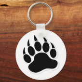 ゲイ素晴らしベアークローブB&W 3Dエフェクト キーホルダー (正面)