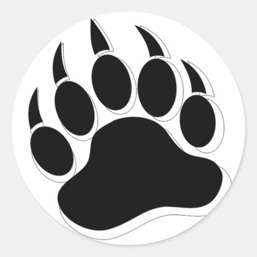 ゲイ素晴らしベアークローブB&W 3Dエフェクト ラウンドシール (正面)