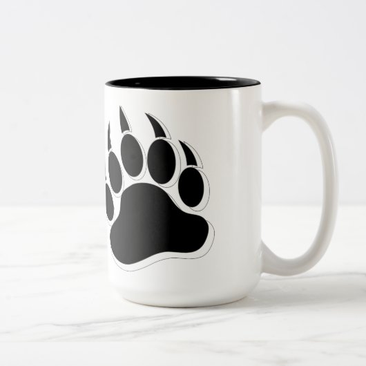 ゲイ素晴らしベアーポーB&W 3Dエフェクト ツートーンマグカップ (右)